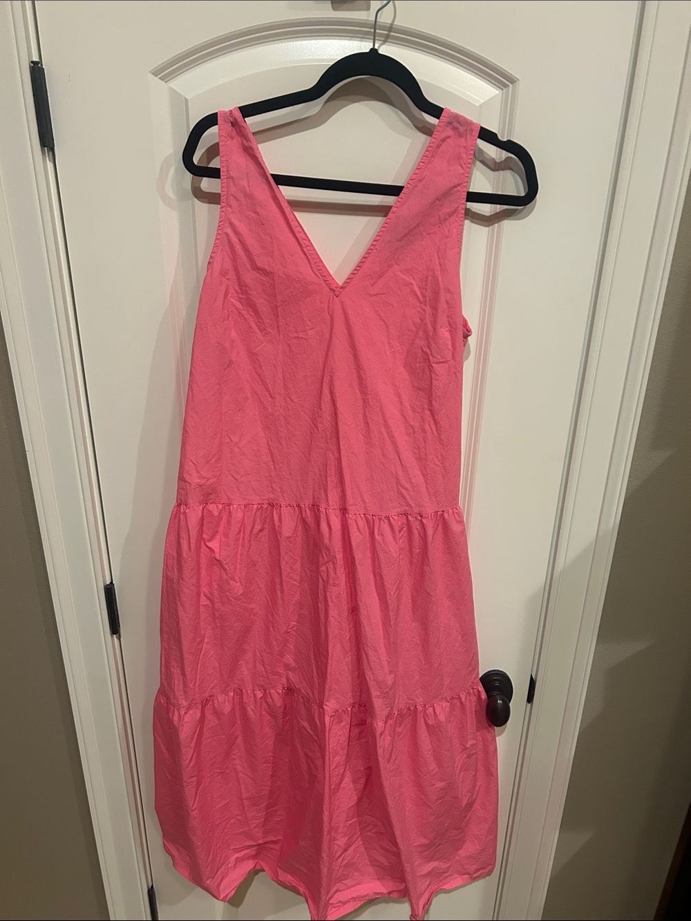 Who What Wear Pink V-Neck Tiered Maxi Dress